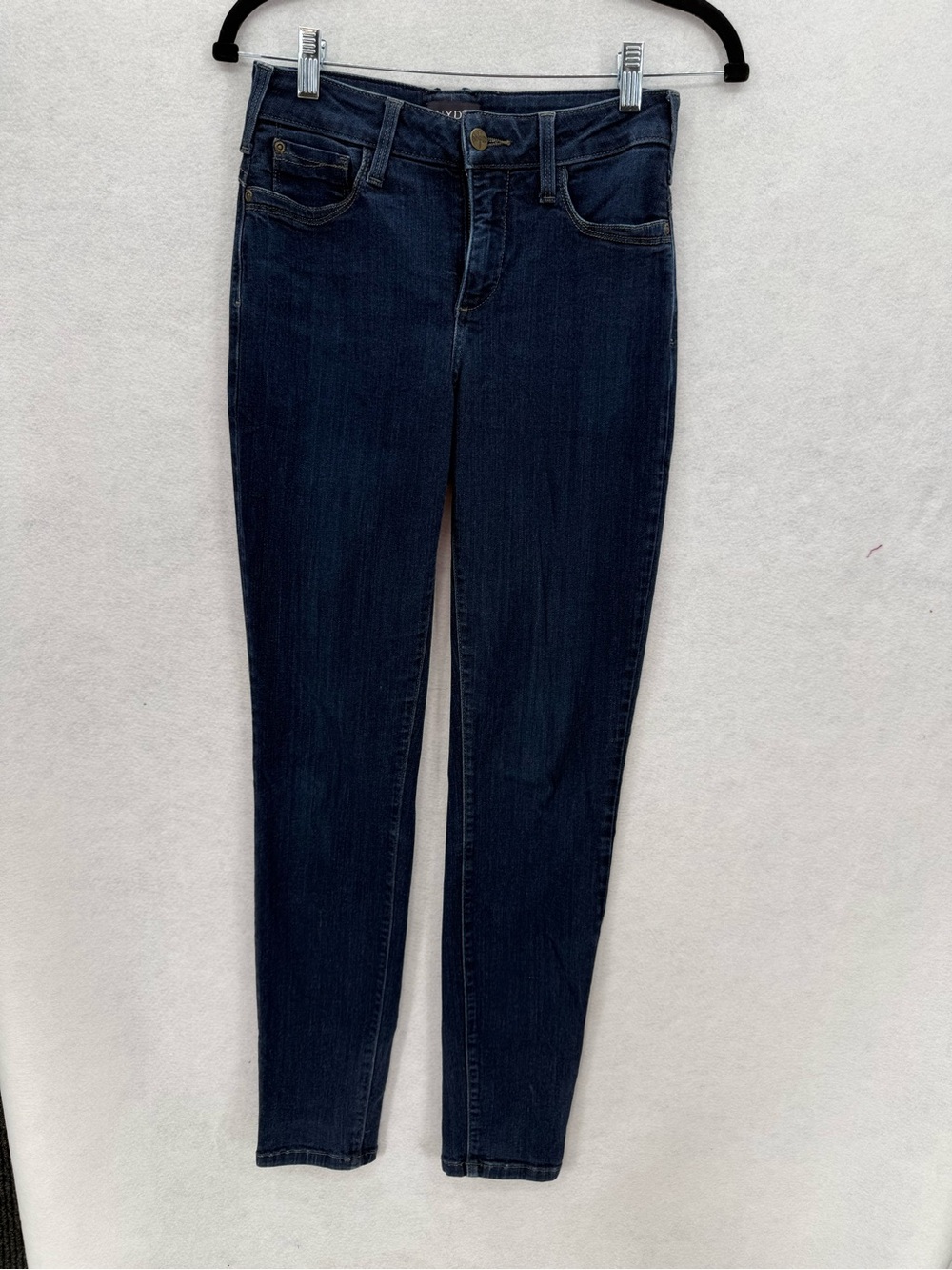 NYDJ Ami Twist Seam High Waist Skinny Jeans Size 4 Midnight Breeze Denim